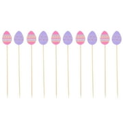 Oraceous 100Pcs Adorable Egg Cake Inserts Easter Cupcake Picks Cupcake Decorations